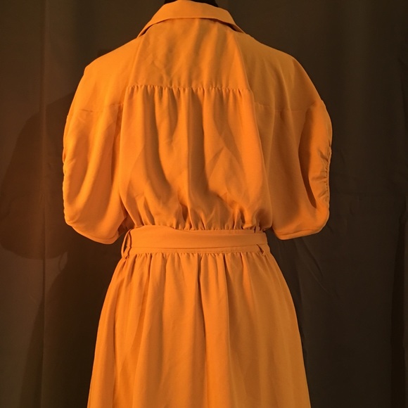 CHRISELLE X JOA 🟡 marigold cocoon sleeve midi dress - Picture 5 of 6